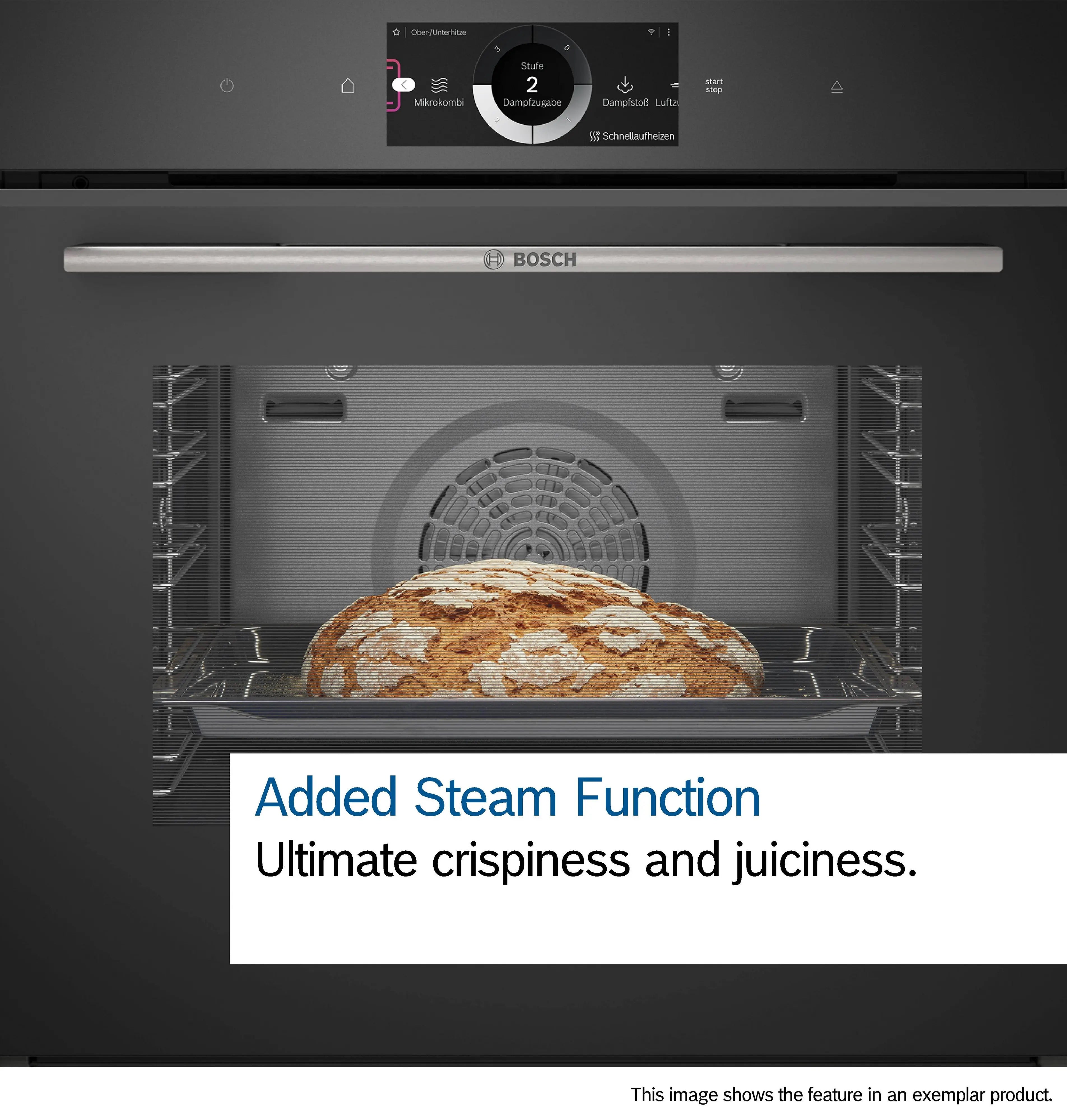 Bosch Series 8 Built-in oven with added steam function 60 x 60 cm Black - HRG7764B1B