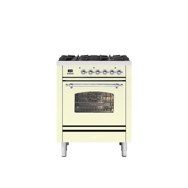 ILVE Milano 70cm Single 4 Burner Oven Dual Fuel - P07-NE3