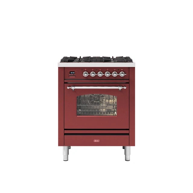 ILVE Milano 70cm Single 4 Burner Oven Dual Fuel - P07-NE3