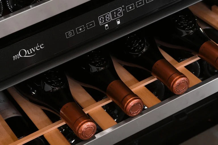 MQuvee Integrated Wine Fridge - WineKeeper Exclusive 25D Push-Pull