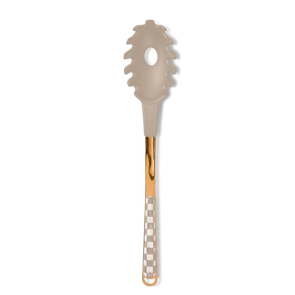 Mackenzie-Childs Mocha Check Pasta Spoon
