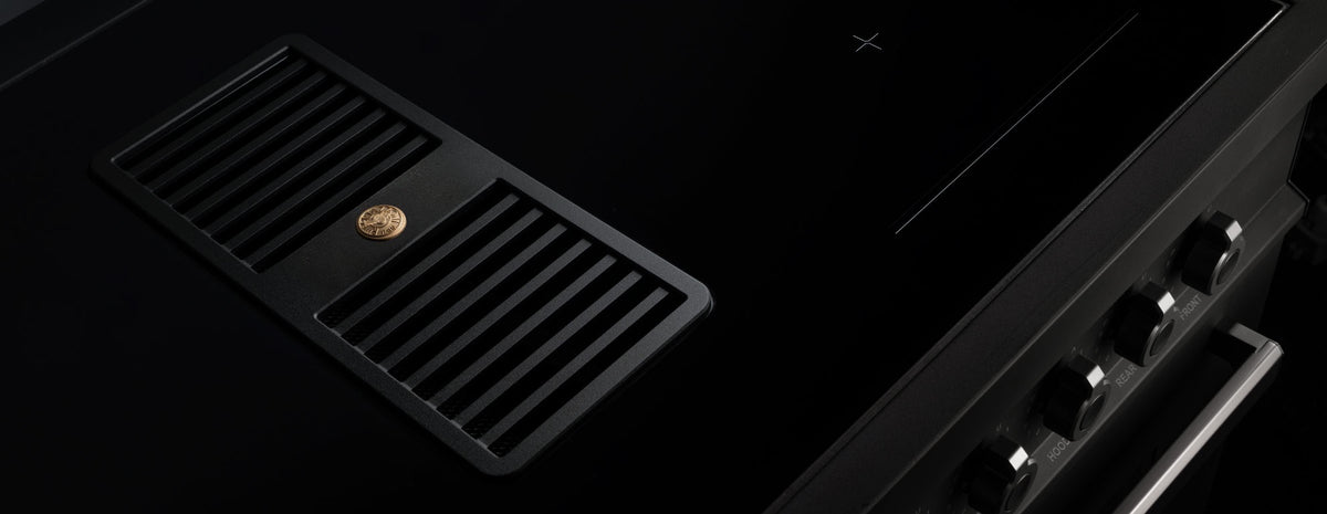 Bertazzoni 100 cm Air-Tec cooker with induction top and integrated hood
