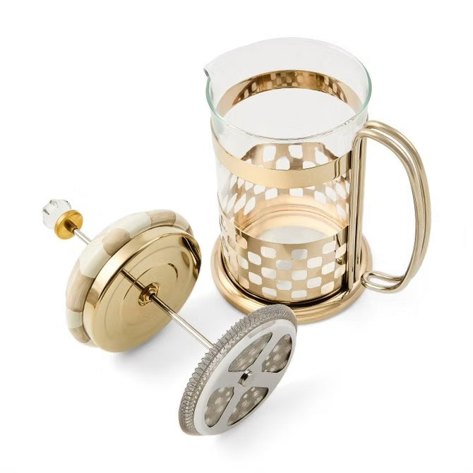 Mackenzie-Childs Mocha Check French Press