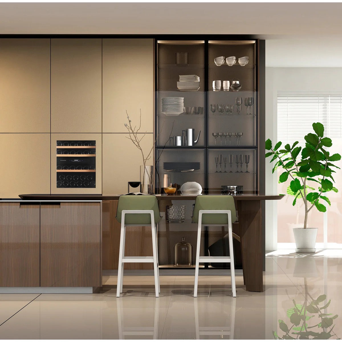 Dunavox NOBLE Dual Zone 33 Bottle - Fully Integrated Wine Cooler - DVN-32.85DOP.TO