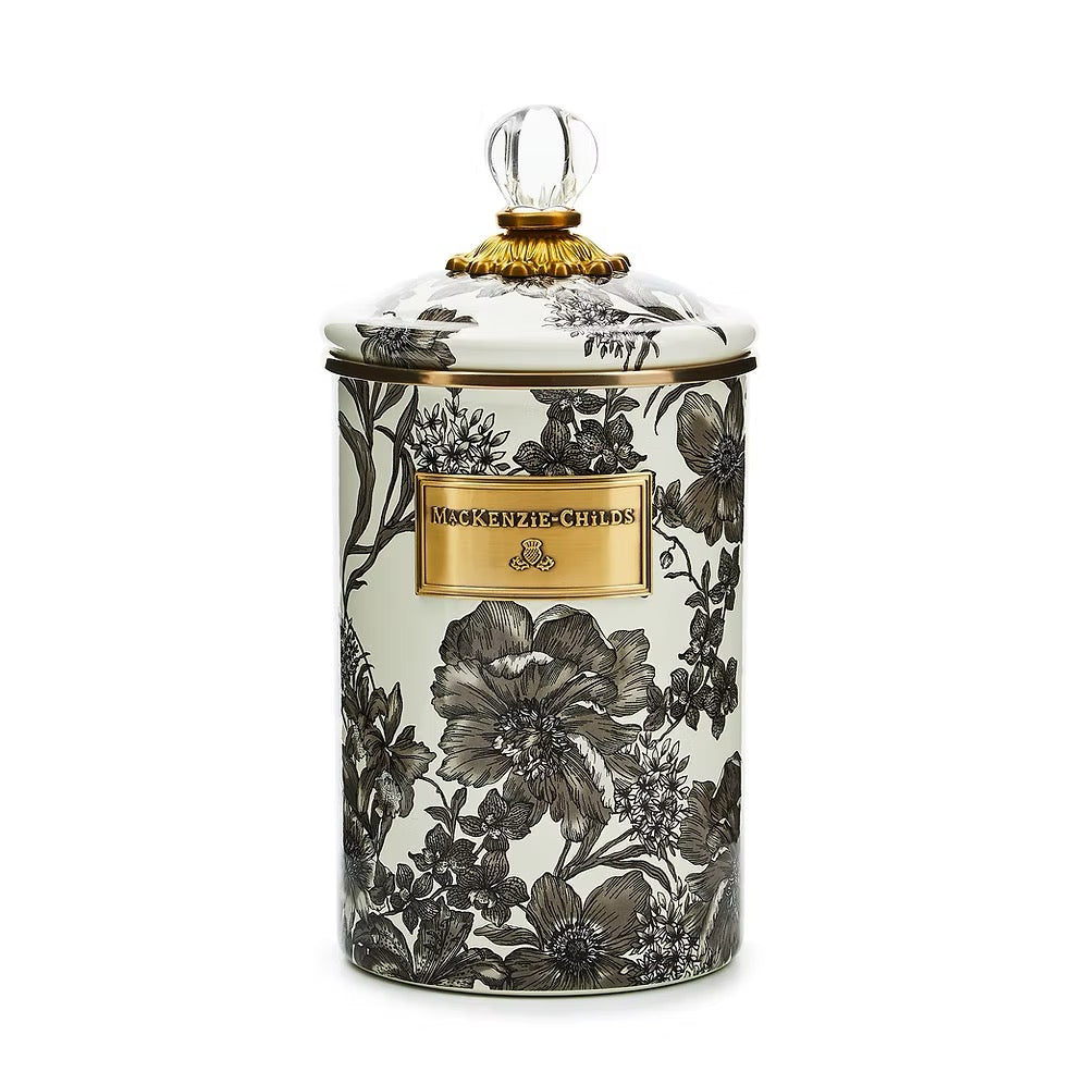 Mackenzie-Childs Sterling English Garden Large Canister
