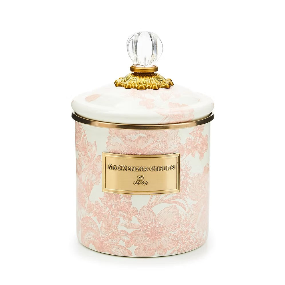 Mackenzie-Childs Rosy English Garden Small Canister