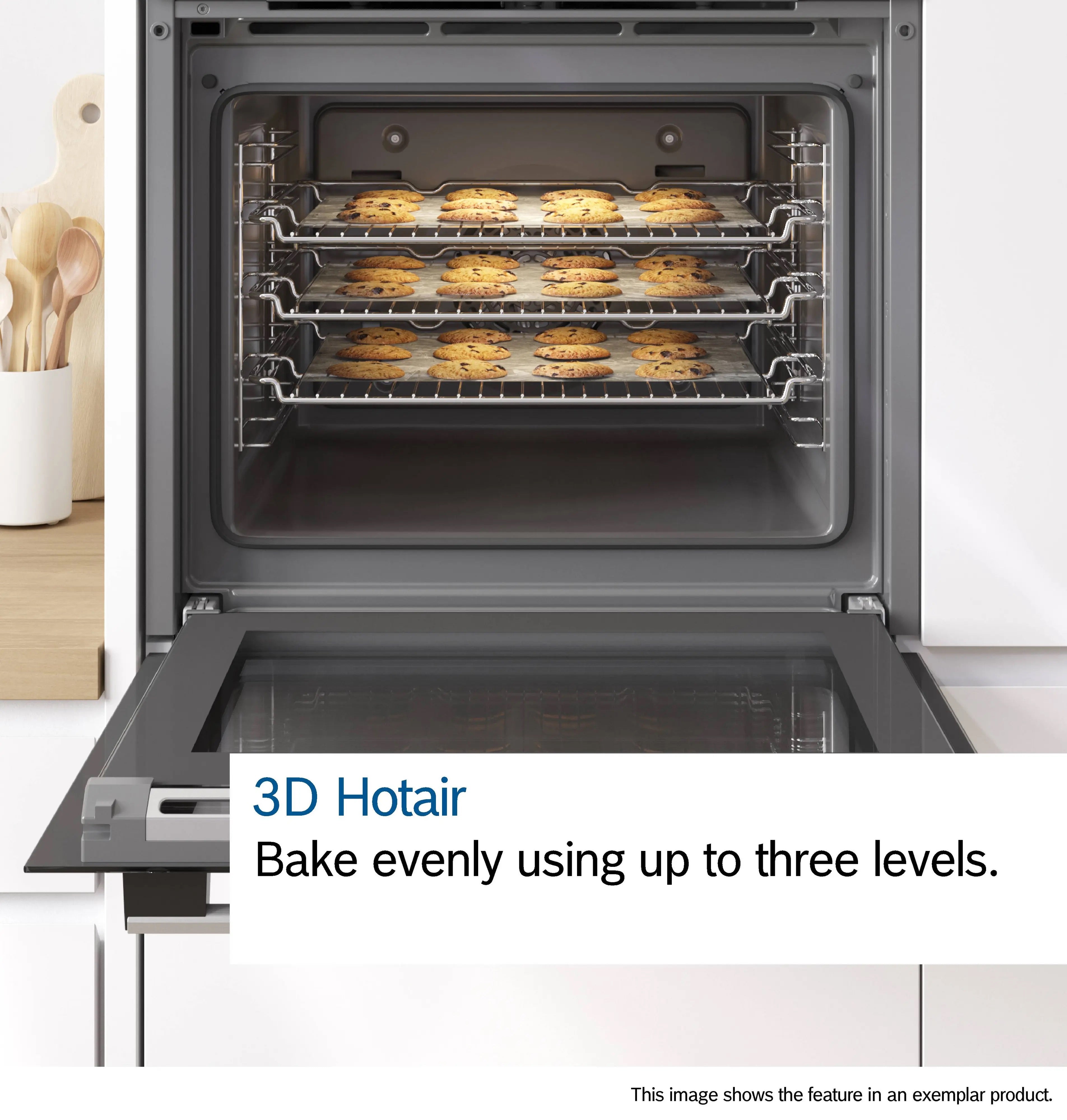 Bosch Series 4 Built-in oven with added steam function 60 x 60 cm Black - HQA534BB3B