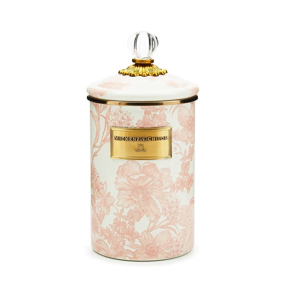 Mackenzie-Childs Rosy English Garden Large Canister