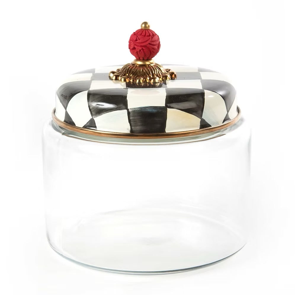 Mackenzie-Childs Courtly Check Kitchen Medium Canister