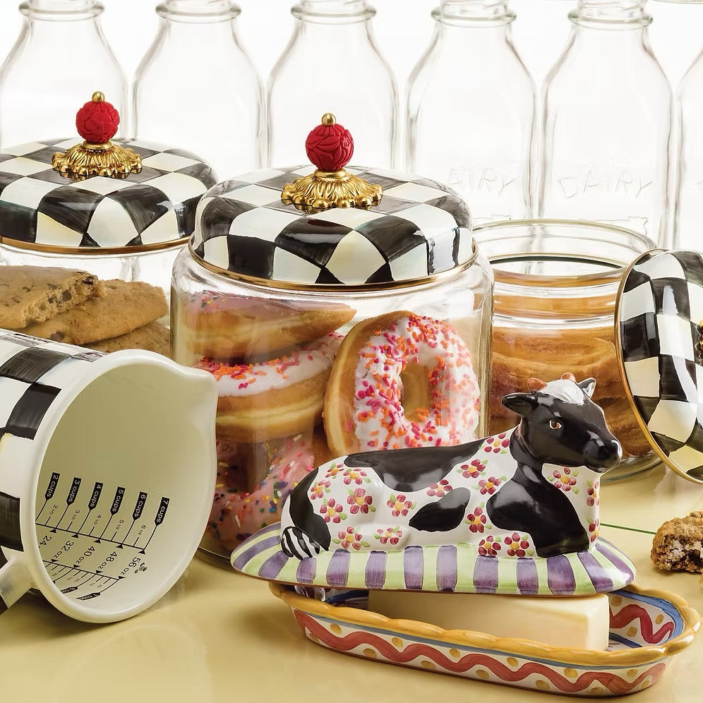 Mackenzie-Childs Courtly Check Kitchen Medium Canister