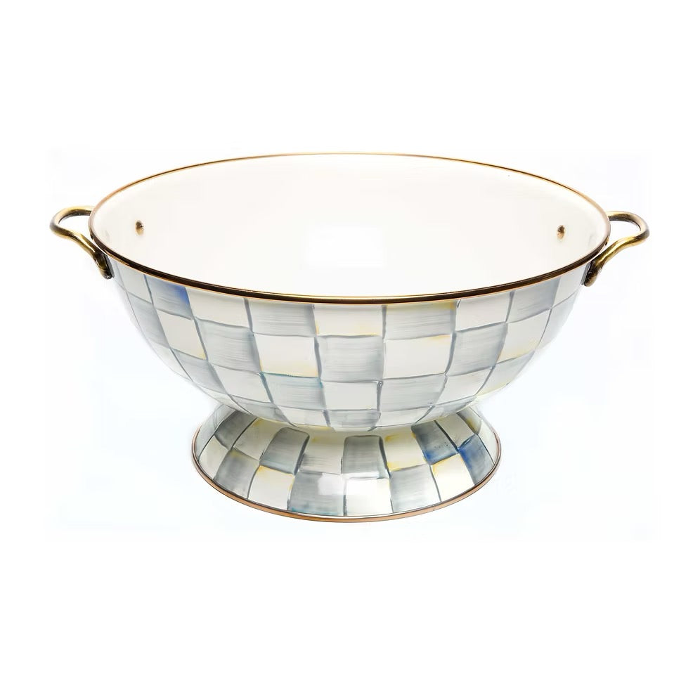 Mackenzie-Childs Sterling Check Enamel Everything Bowl