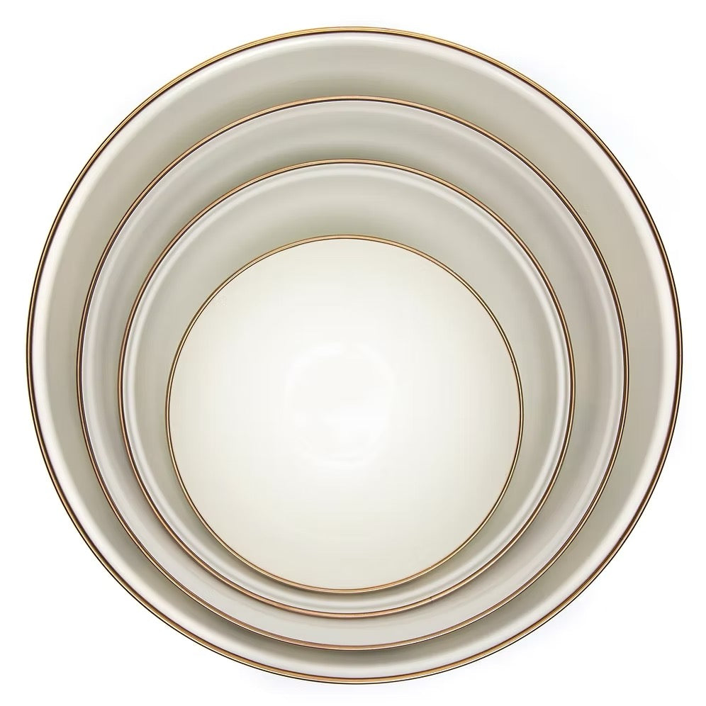Mackenzie-Childs Sterling Check Enamel Large Everyday Bowl