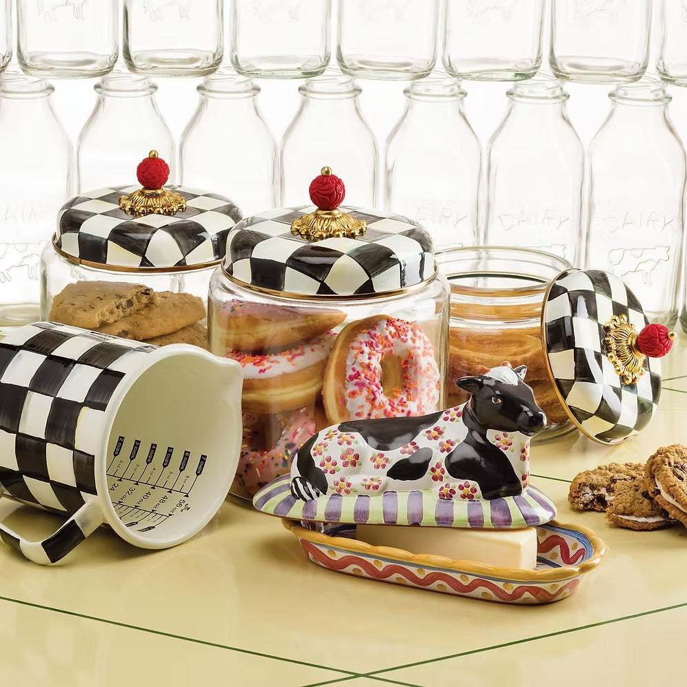 Mackenzie-Childs Courtly Check Kitchen Large Canister