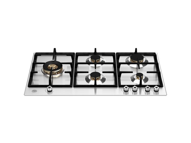 Bertazzoni 90 cm Gas hob with lateral dual wok Professional Series - P905LPROX / P905LPRONE