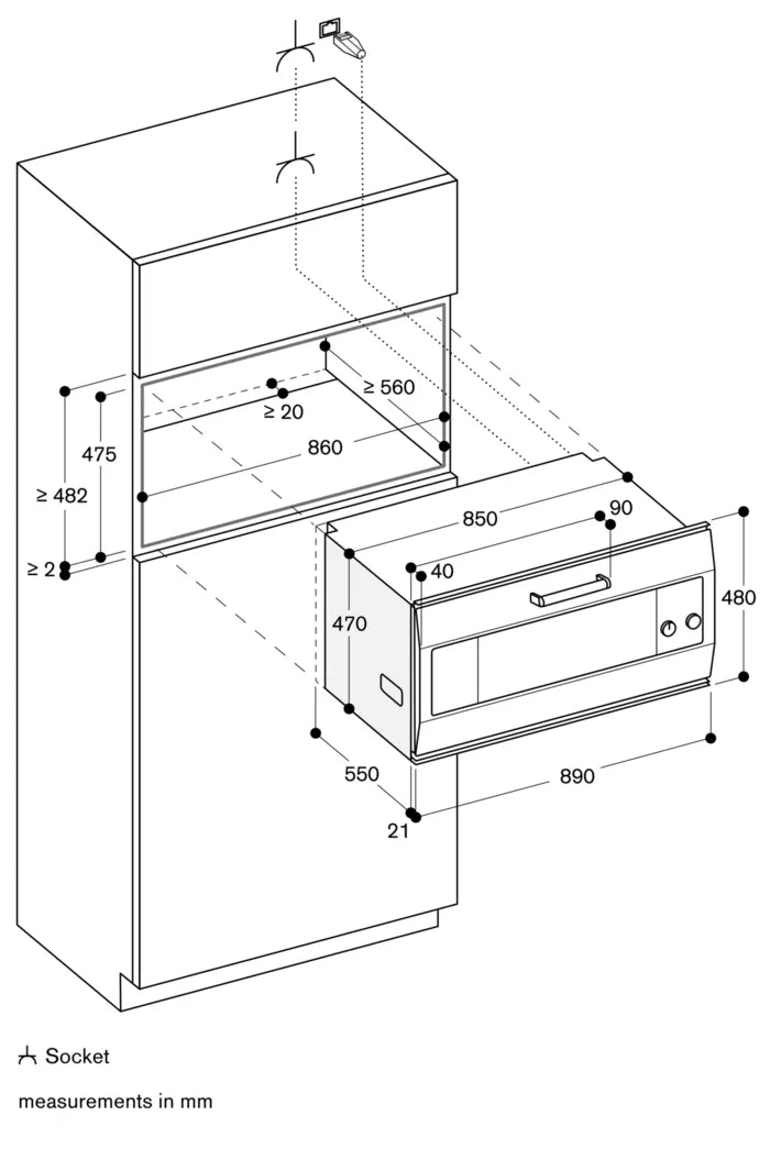 Gaggenau oven 90 x 48 cm stainless steel