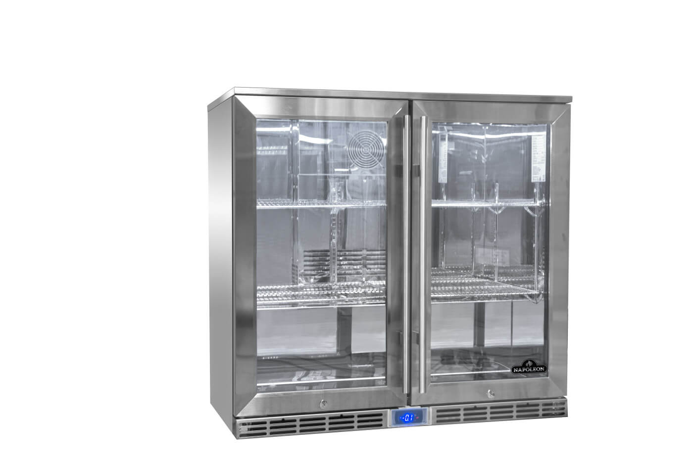 Outdoor Cooler Double Door | Stainless Steel Outdoor Fridge | Low-Energy LED Lighting | LOW-E Glass | Caterbitz UK