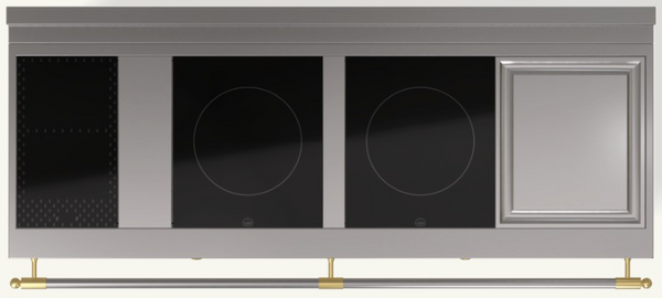 (NR) 1 Induction Hob with 2 Cooking Zones, 1 Large Induction Hobs, 1 Large Electric Teppanyaki, 1 Induction Hob with 2 Cooking Zones