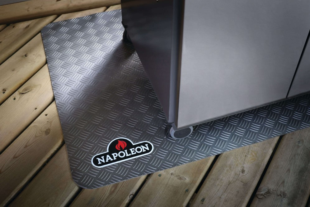 Napoleon Grill Mat | Protect Decks and Patios | Flame Resistant | Easy to Clean | 47x32 Inches | Non-Slip Diamond Plate | Stylish Outdoor Accessory | BBQ Tool