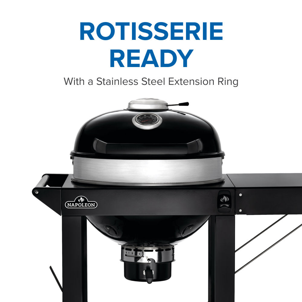 Professional 22 Charcoal Cart | Cast Iron WAVE™ Grids | Rotisserie Ready | Vortex Heat Management | Outdoor Charcoal Grill UK | Caterbitz