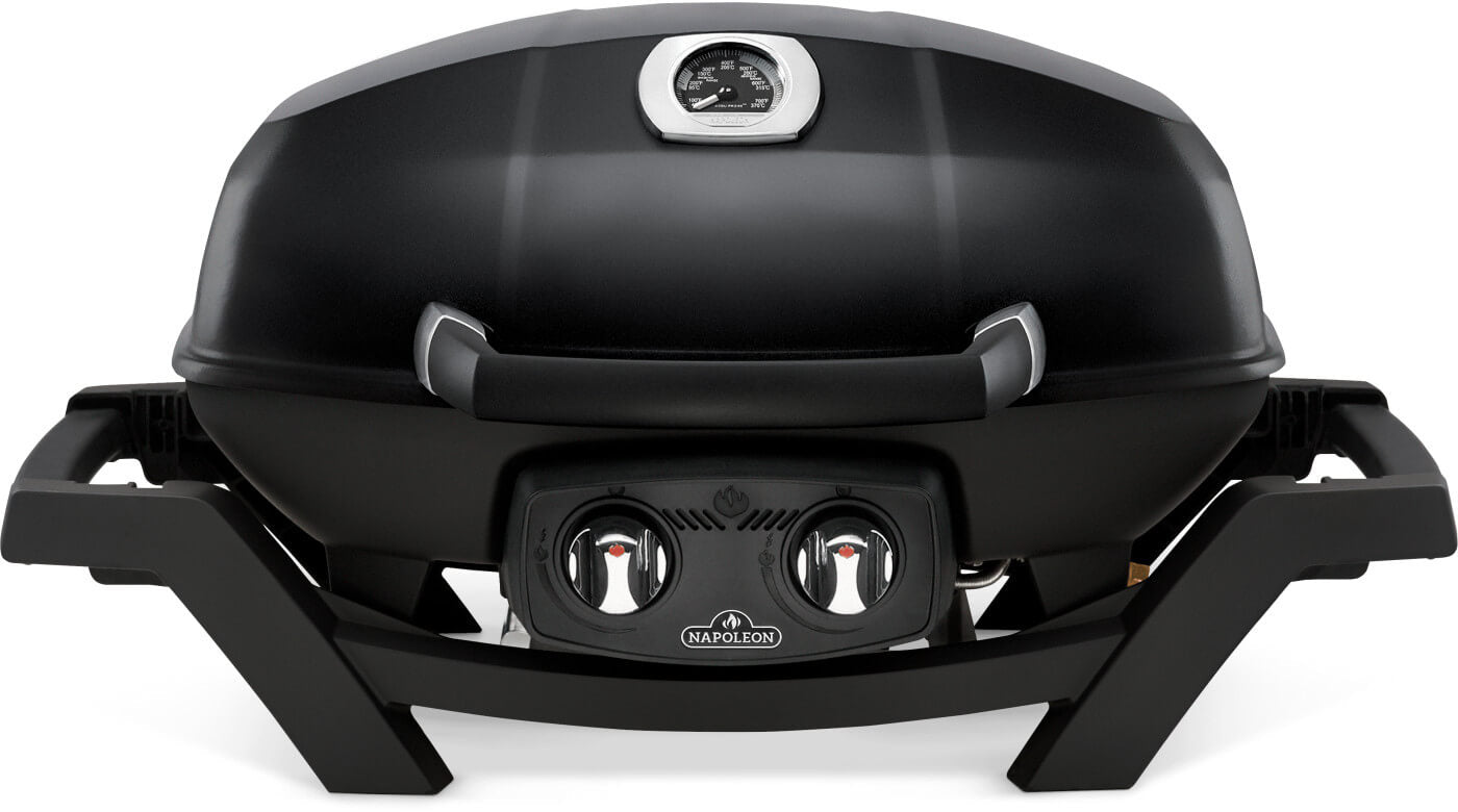 TravelQ PRO285 | Portable Gas Grill | 2 Burners | Cast Iron WAVE Grids | Cast Aluminum Lid | Caterbitz UK