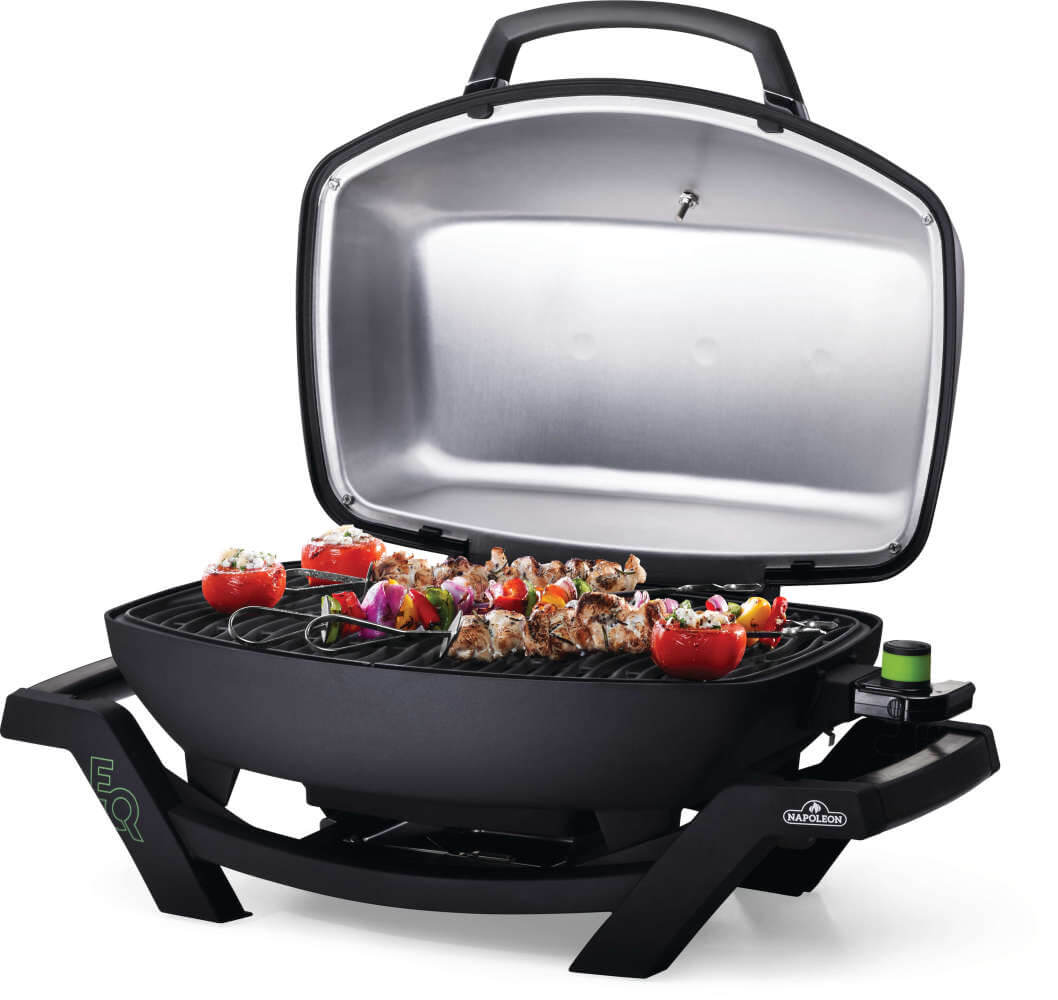 TravelQ PRO285E | Portable Electric Grill | 1 Burner | WAVE Cast Iron Grids | Cast Aluminum Lid | Caterbitz UK