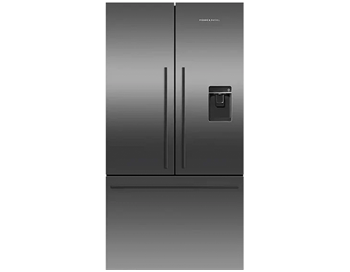 Fisher & Paykel Series 7 RF540ADUB7 Fridge Freezer French Door 900mm Designer Handle, Black Steel - Ice & Water, WiFi, compatible with SmartHQ App