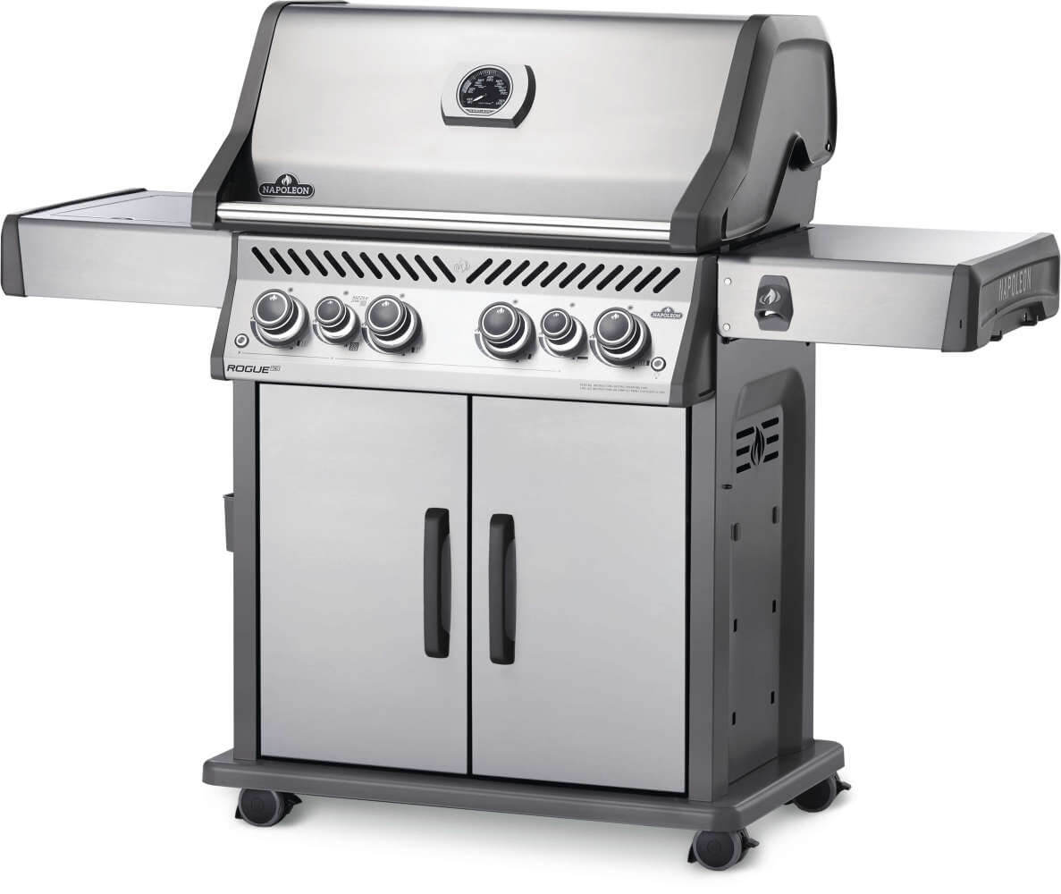 Rogue SE 525 RSIB Gas Grill | Stainless Steel BBQ | 4 Burners | Infrared SIZZLE ZONE | Rear Rotisserie Burner | WAVE Grids | Caterbitz UK
