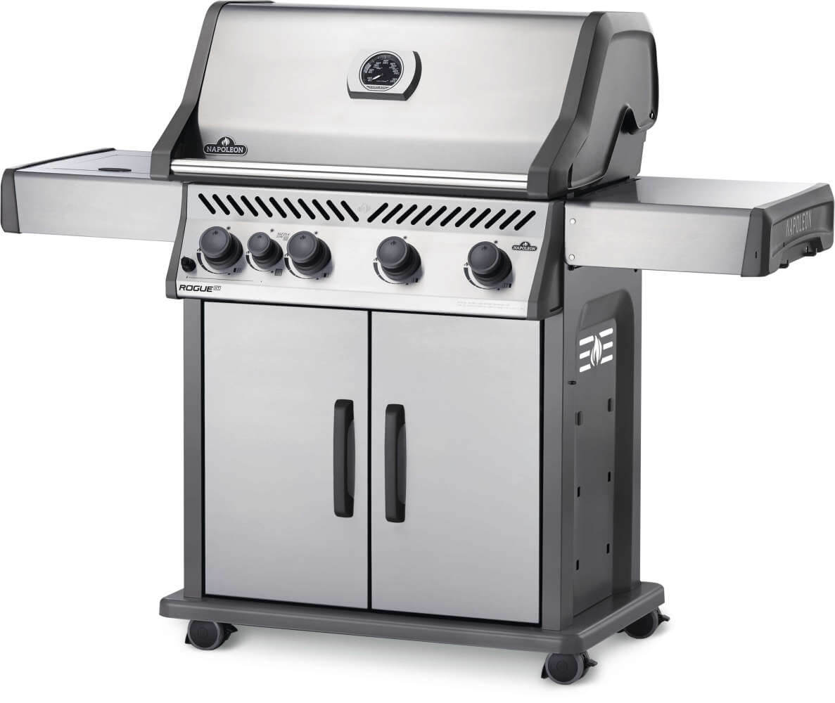 Rogue XT 525 SIB Gas Grill | Stainless Steel BBQ | 4 Burners | Infrared Side Burner | WAVE Cast Iron Grids | Caterbitz UK