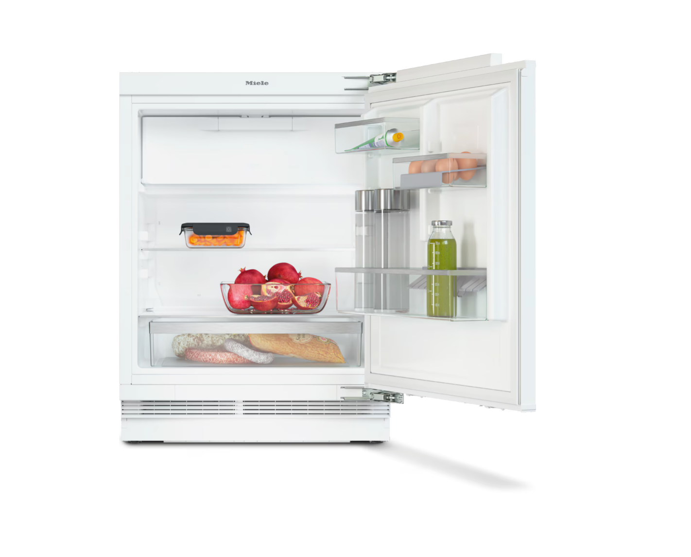 Miele Built-under refrigerator, 82–88 cm niche height Silver KU 7016 D
