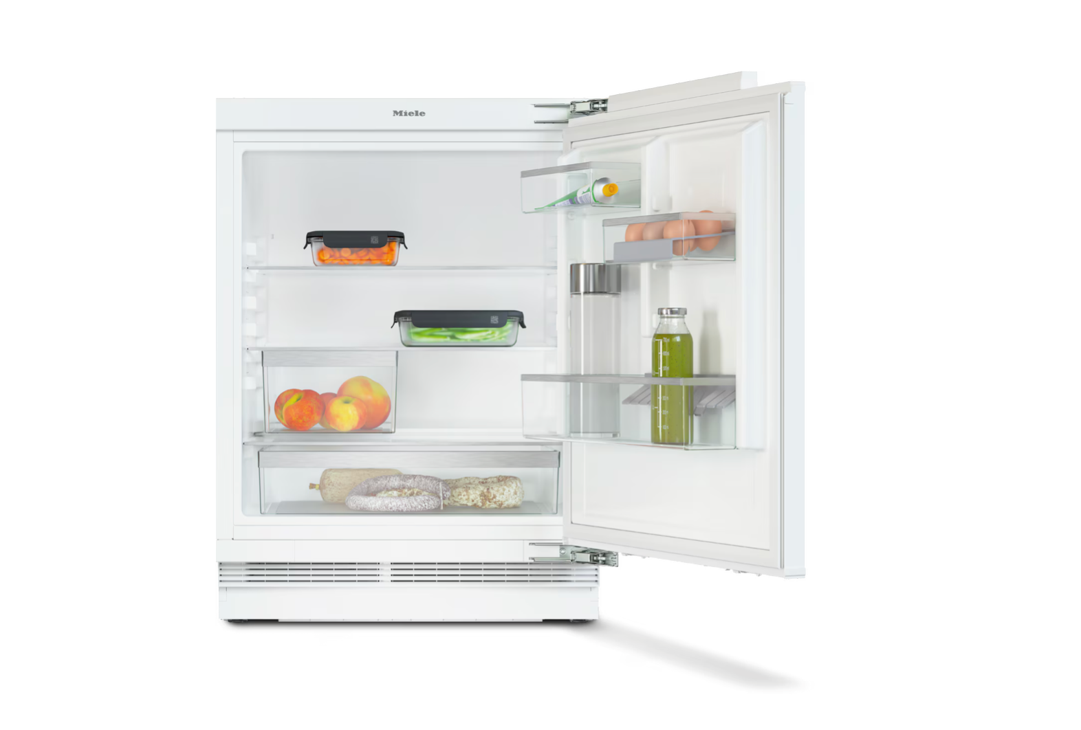 Miele Built-under refrigerator, 82–88 cm niche height Silver KU 7015 D