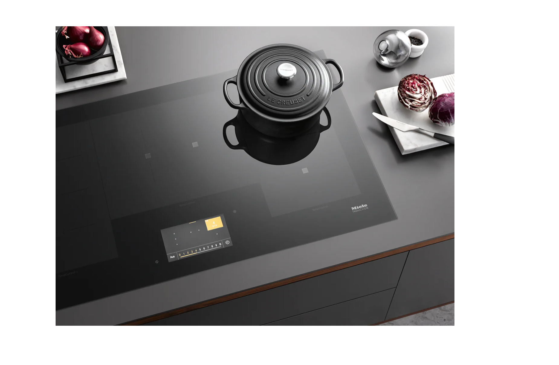 Miele Induction hob with onset controls Diamond KM 7999 FL Black