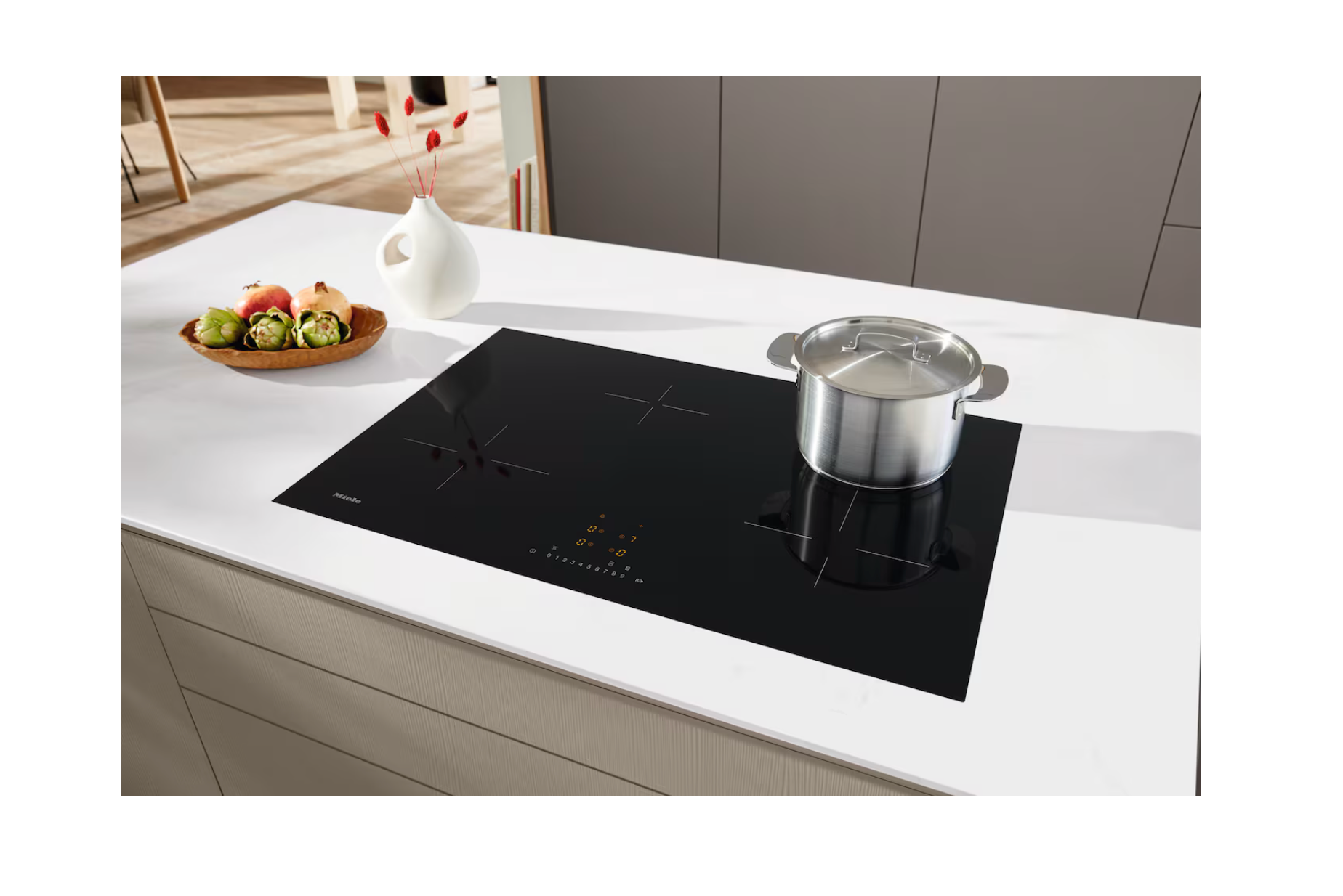 Miele Induction hob with onset controls Silver KM 7373 FL