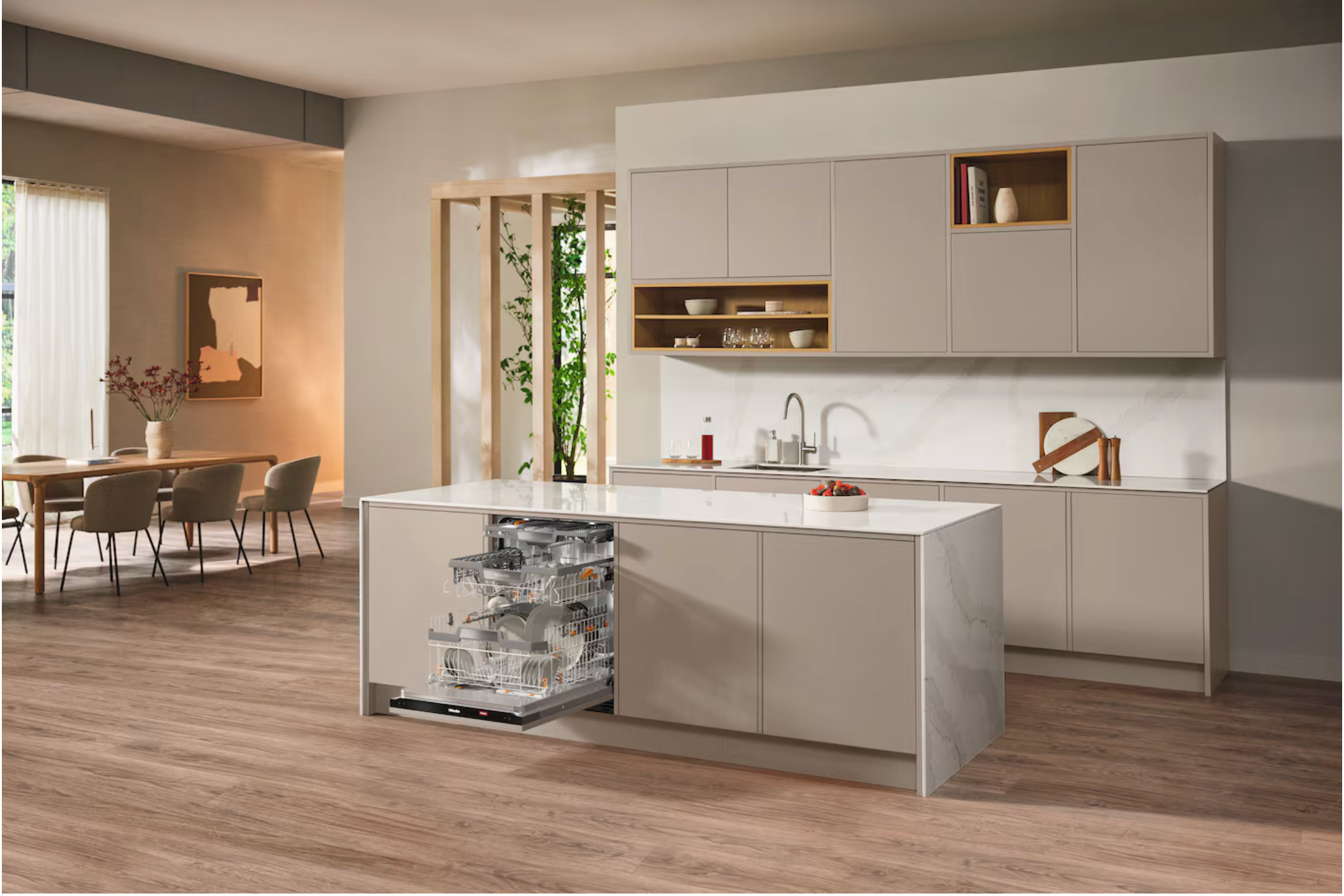 Miele Fully integrated dishwashers Diamond G 7980 SCVi AutoDos K2O CleanSteel/Obsidian black