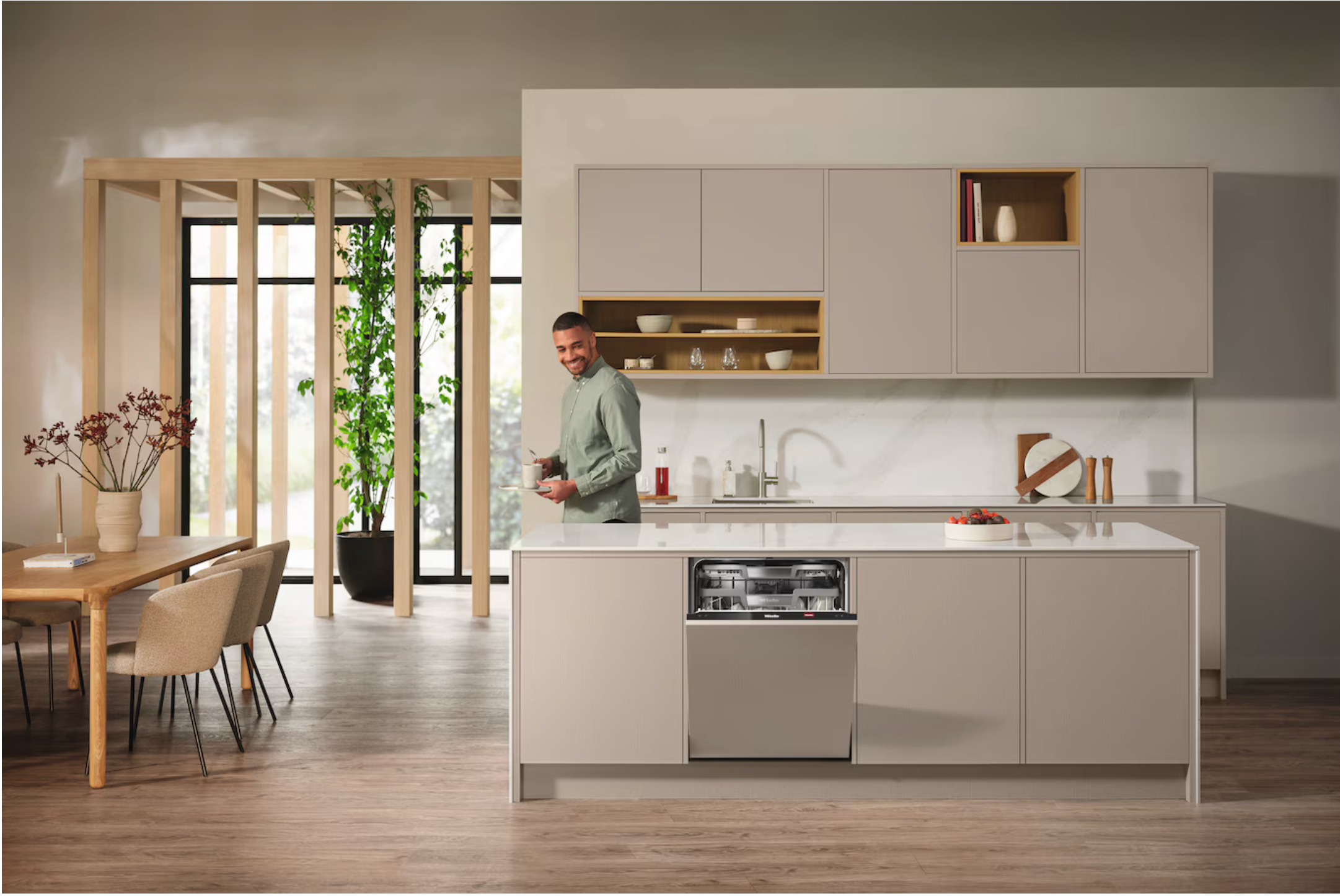Miele Fully integrated dishwashers Diamond G 7980 SCVi AutoDos K2O CleanSteel/Obsidian black