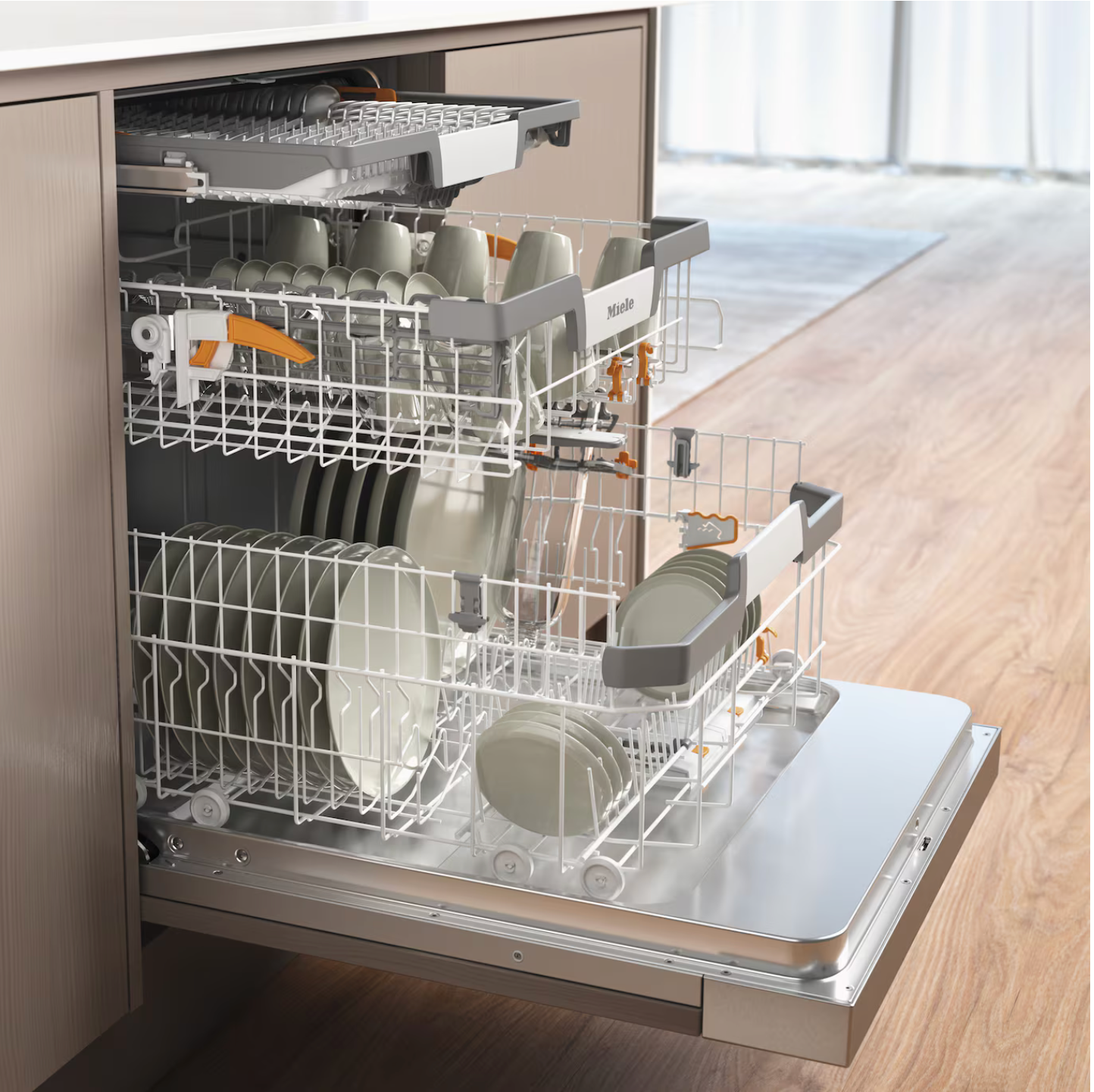 Miele Semi-integrated dishwasher Gold G 7210 SCi Stainless steel/CleanSteel