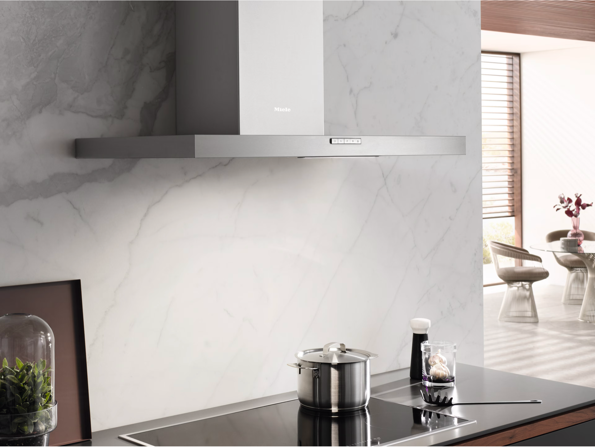 Miele Wall mounted cooker hood Silver DAW 1920 Active Stainless steel