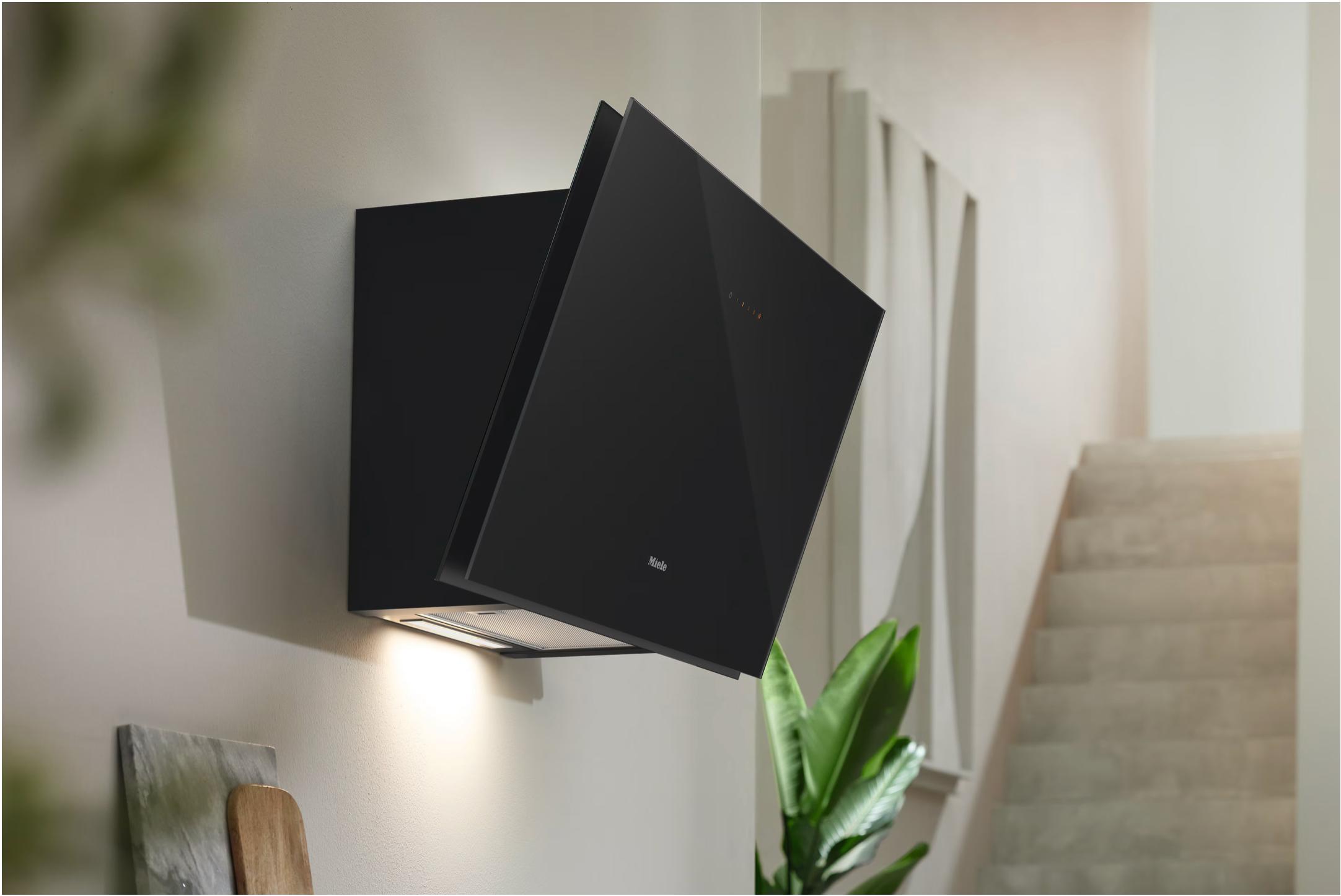 Miele Wall mounted cooker hood Gold DAH 2960 Escala Obsidian black