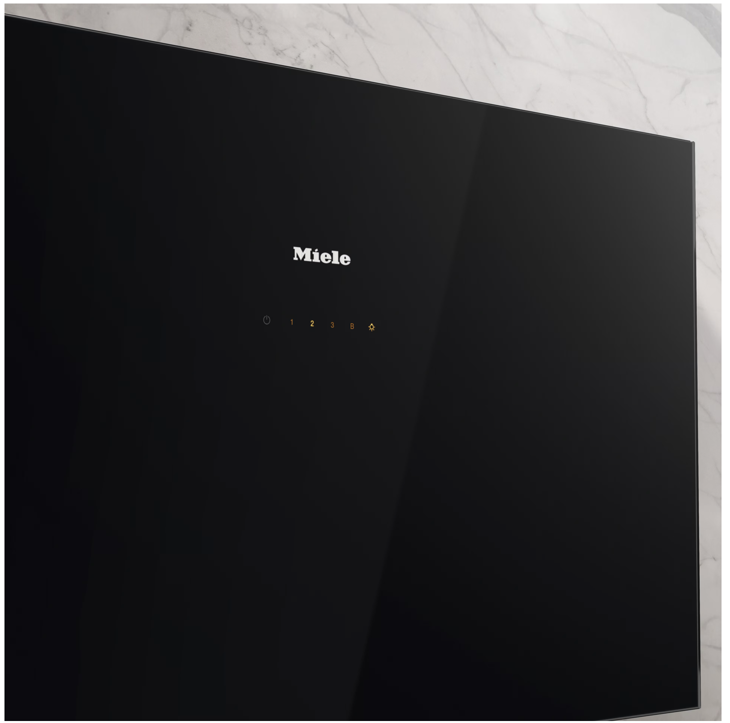 Miele Wall mounted cooker hood Silver DA 9092 W Screen Obsidian black