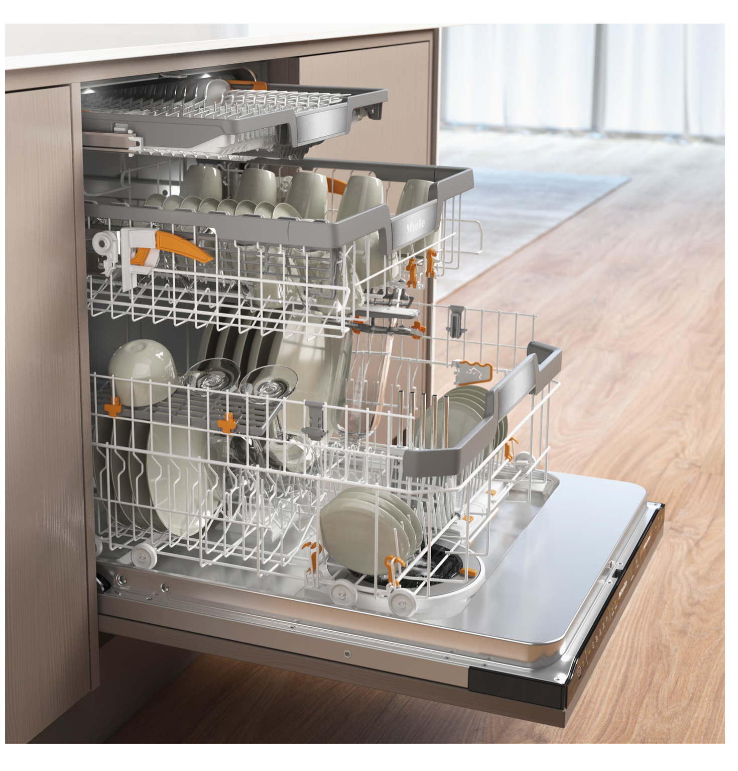 Miele Fully integrated dishwashers Platinum G 7760 SCVi AutoDos Obsidian Black