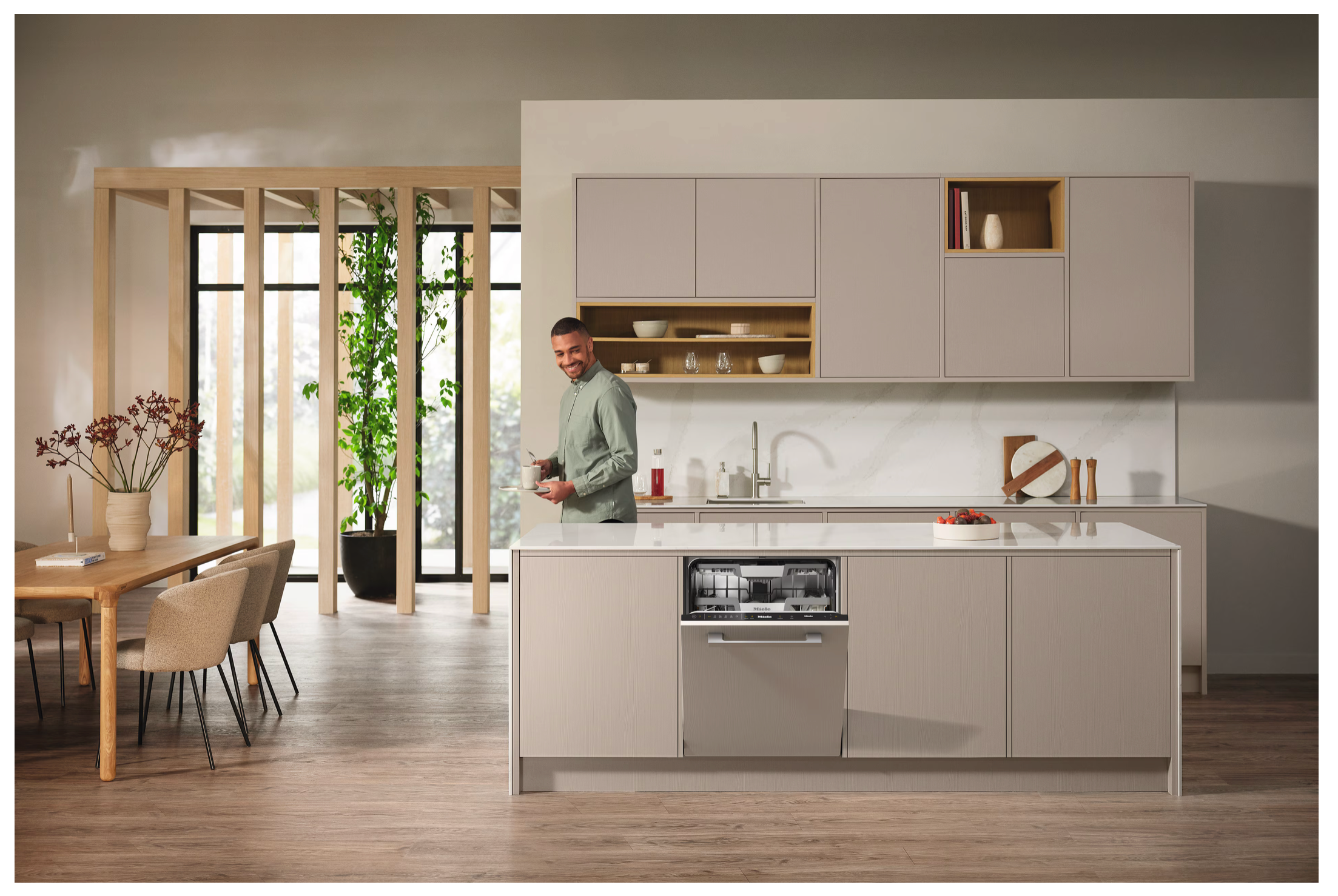Miele Fully integrated dishwasher XXL Platinum G 7655 SCVi XXL AutoDos Obsidian Black