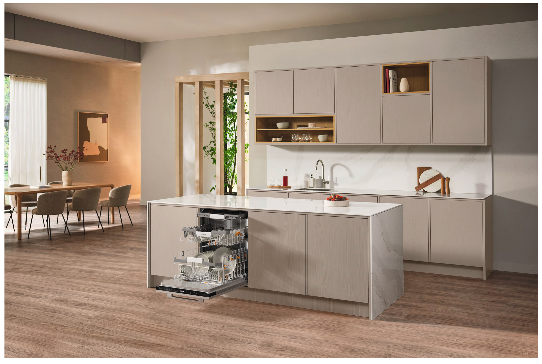 Miele Fully integrated dishwasher XXL Platinum G 7655 SCVi XXL AutoDos Obsidian Black