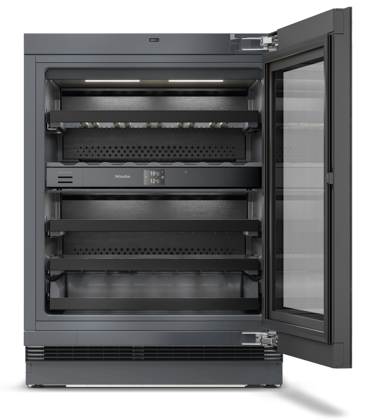 Miele Built-under wine conditioning unit Diamond KWTUS 7096 E Obsidian Black glass