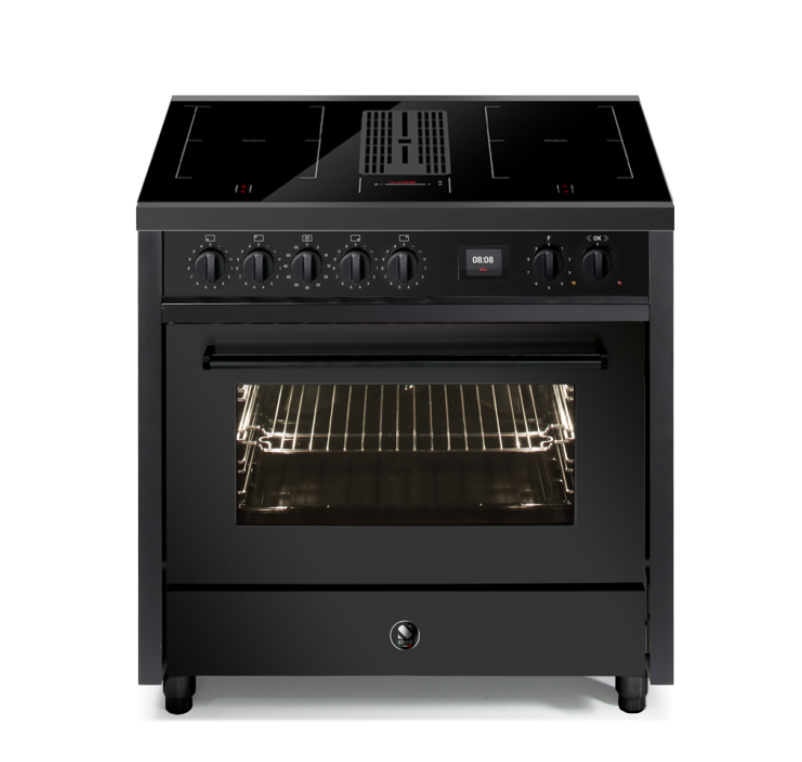 Steel Cucine Enfasi 90 Mistral Induction Range Cooker All Black - EQ9F-4FIKW NF