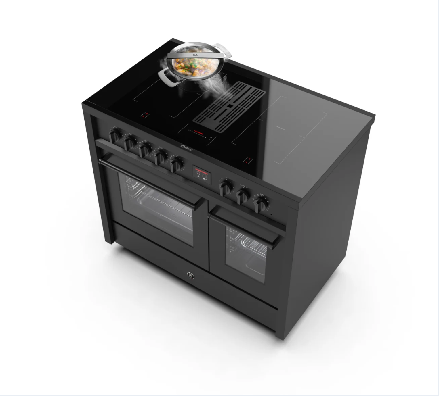 Steel Cucine Enfasi 100 Mistral Induction Range Cooker All Black - EQ10FF-4FIKW NF