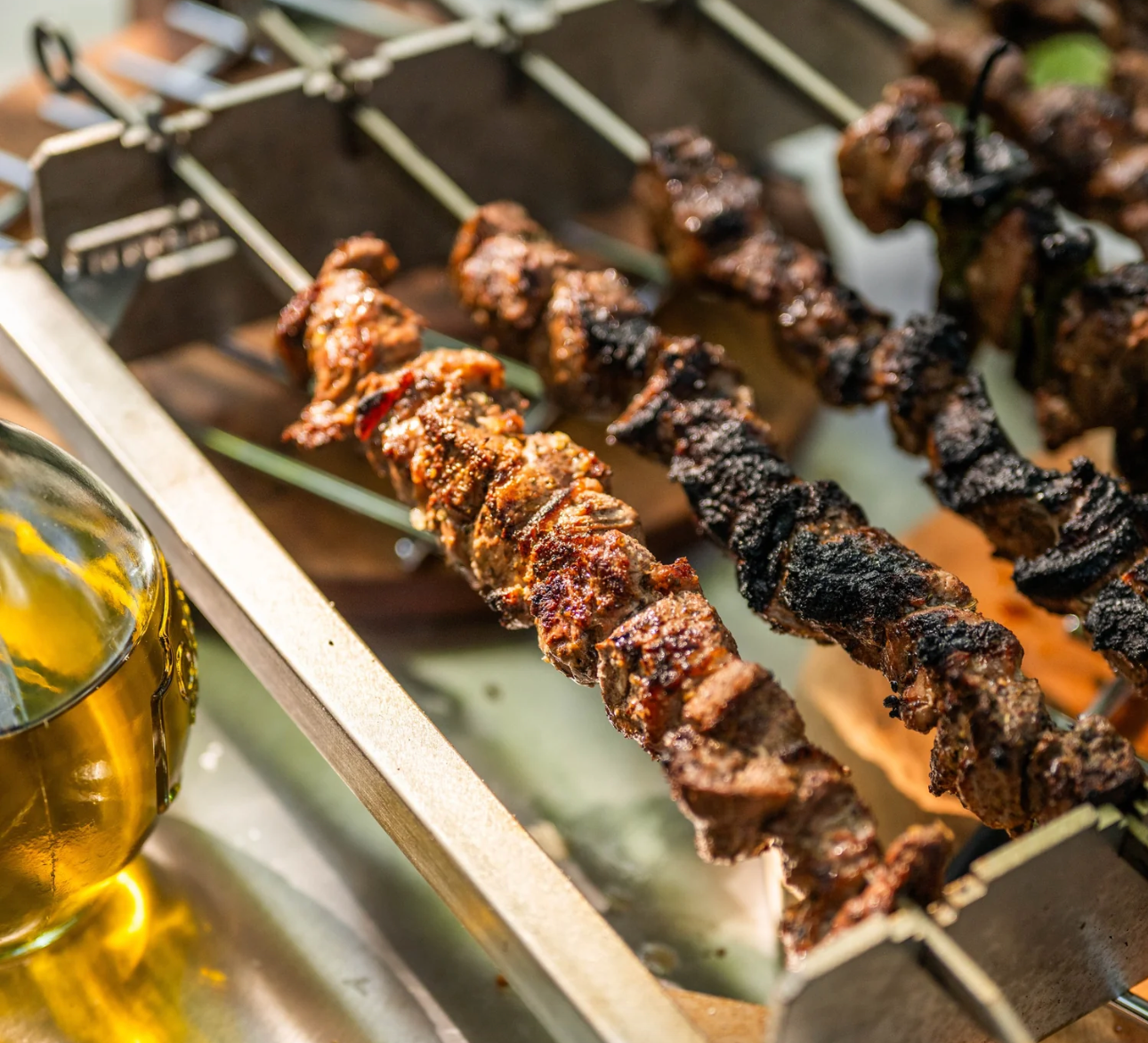 Charlie Oven Turkish-Style Kebab Rack with Two Skewer Sets