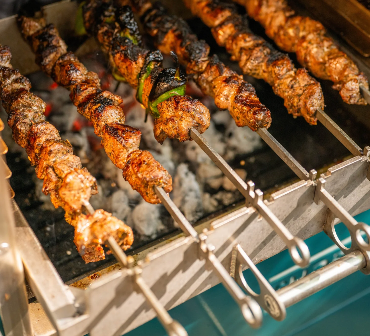 Charlie Oven Turkish-Style Kebab Rack with Two Skewer Sets