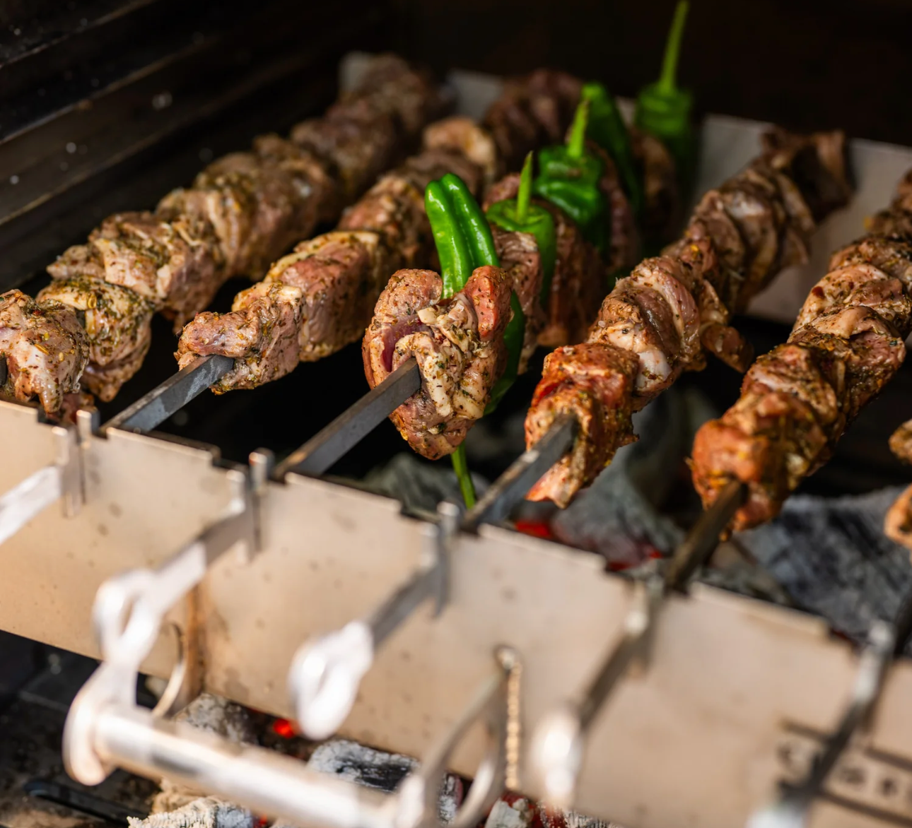 Charlie Oven Turkish-Style Kebab Rack with Two Skewer Sets