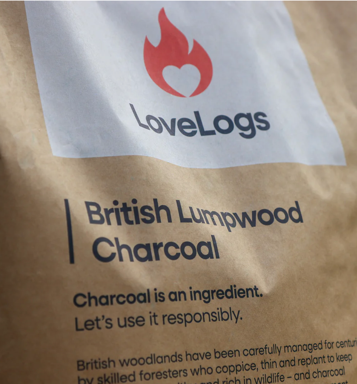 Charlie Oven Love Logs British Premium Oak Charcoal