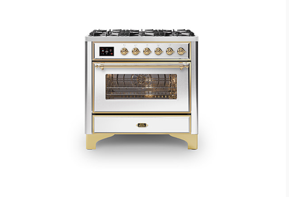 ILVE Majestic Milano 90cm Single 6 Burner Oven Dual Fuel - M096DNE3