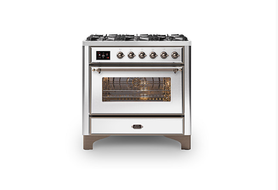 ILVE Majestic Milano 90cm Single 6 Burner Oven Dual Fuel - M096DNE3